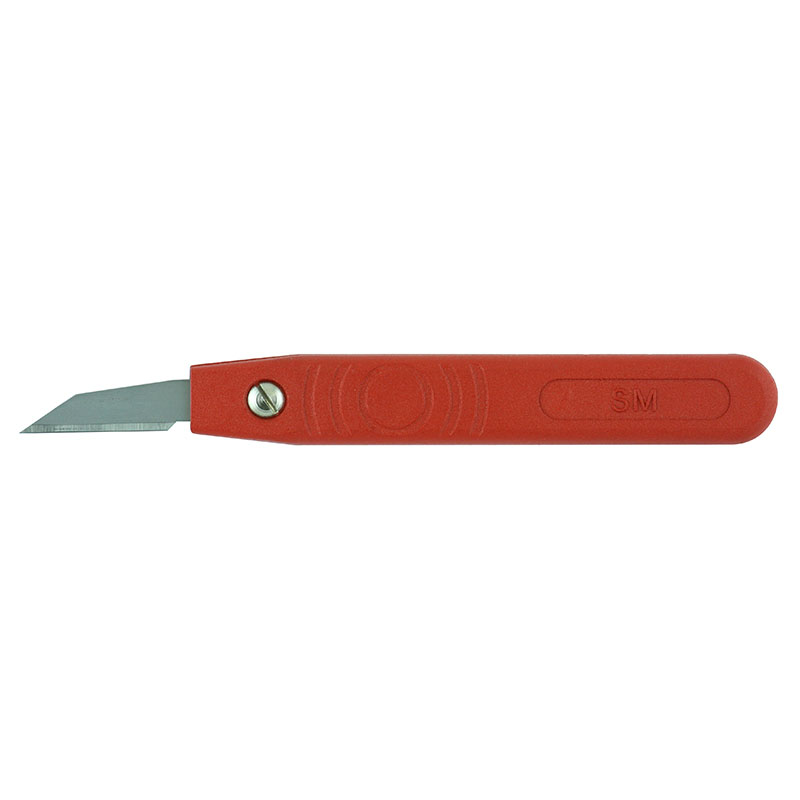 Red fixed keyhole knife 4302