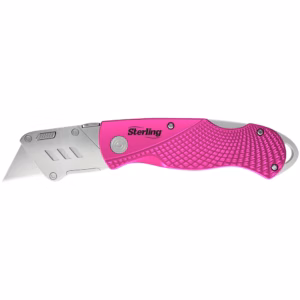165mm Sterling Pink Folding Utility Knife
