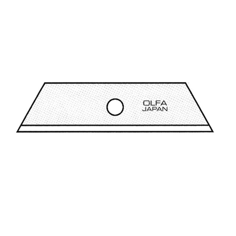 Rectangular tool illustration with a circular button and the label 'OLFA JAPAN' on the side (black-and-white icon).
