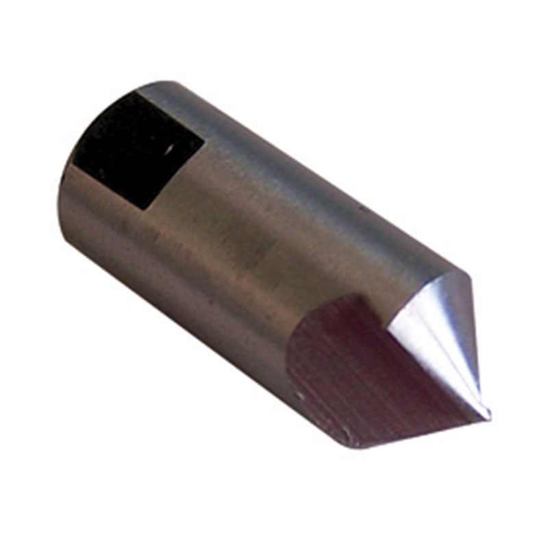 Metal center punch tool with a sharp pointed tip used to mark center points on metal