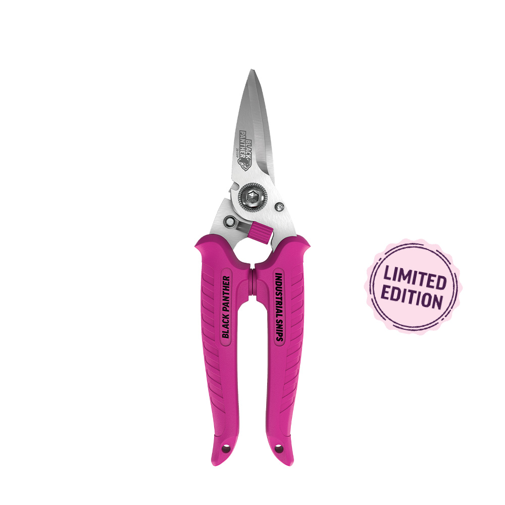 185mm Sterling Pink Black Panther Industrial Snips
