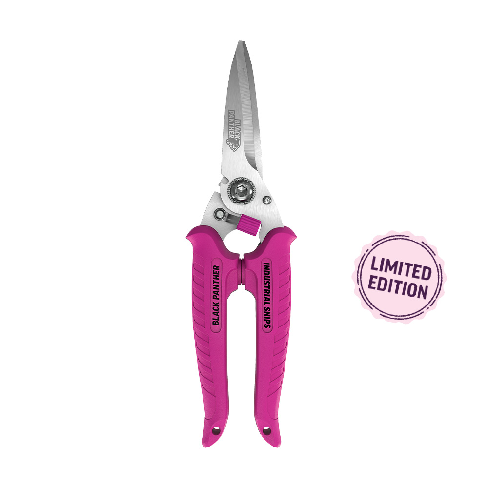 200mm Sterling Pink Black Panther Industrial Snips